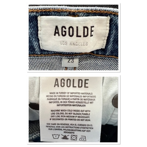 AGOLDE Nico High Rise Slim in Shoreline Sz 23 Cotton Blend - Picture 7 of 8